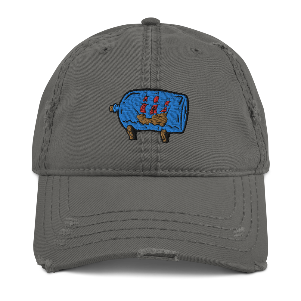 Distressed Ship in the Bottle Hat